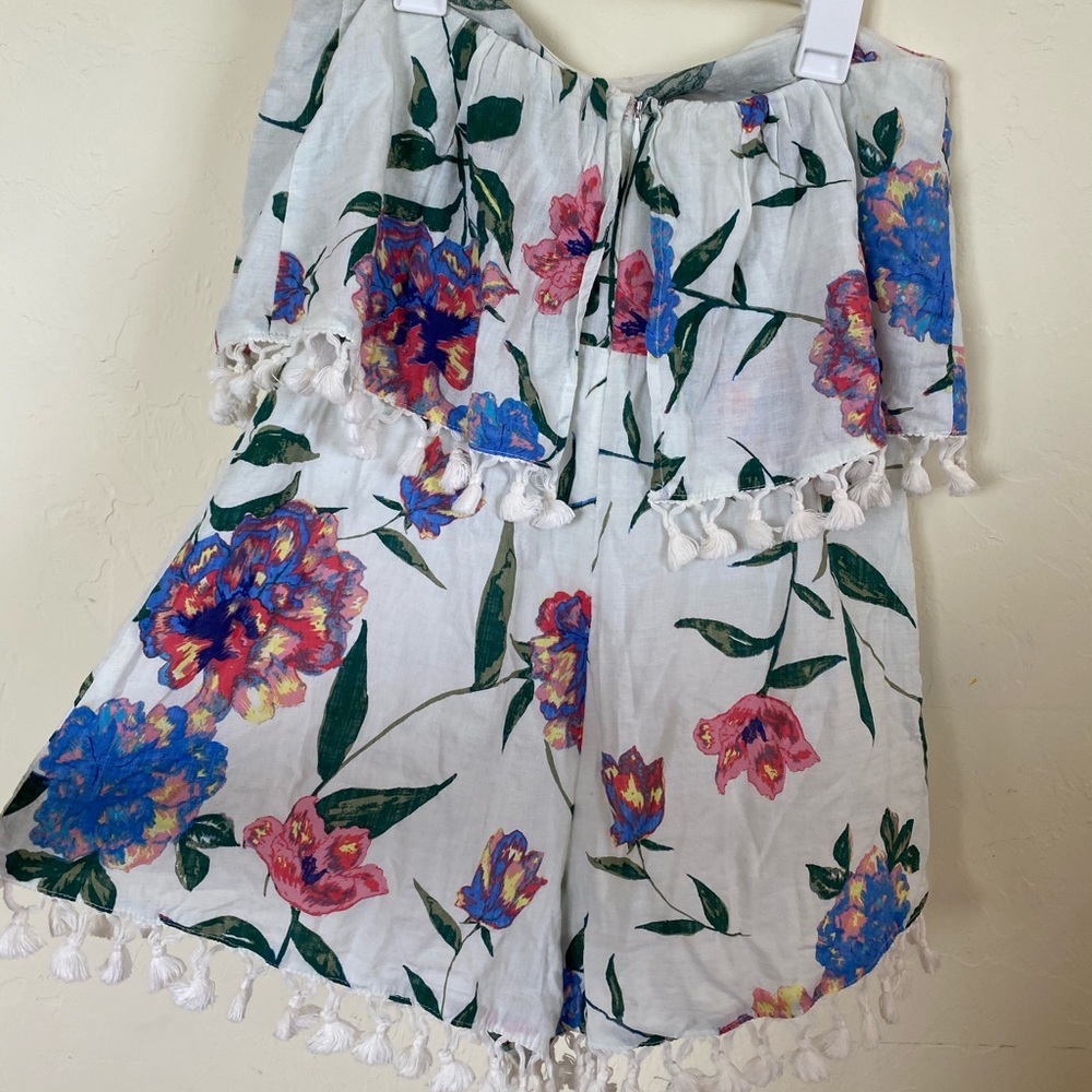 Floral Strapless Romper